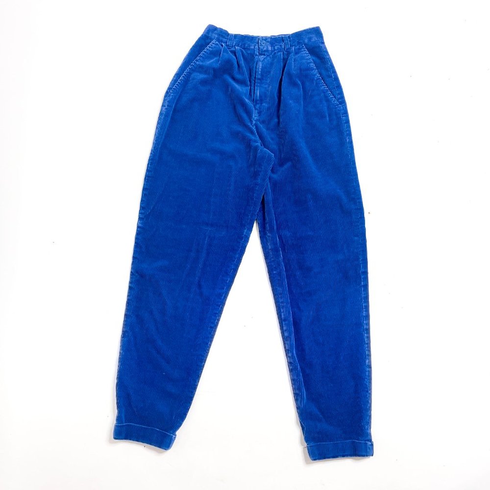 Blue high waisted 1980's Avon Fashions Corduroy pants